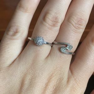Petite Pavé Silver ring size 5.5